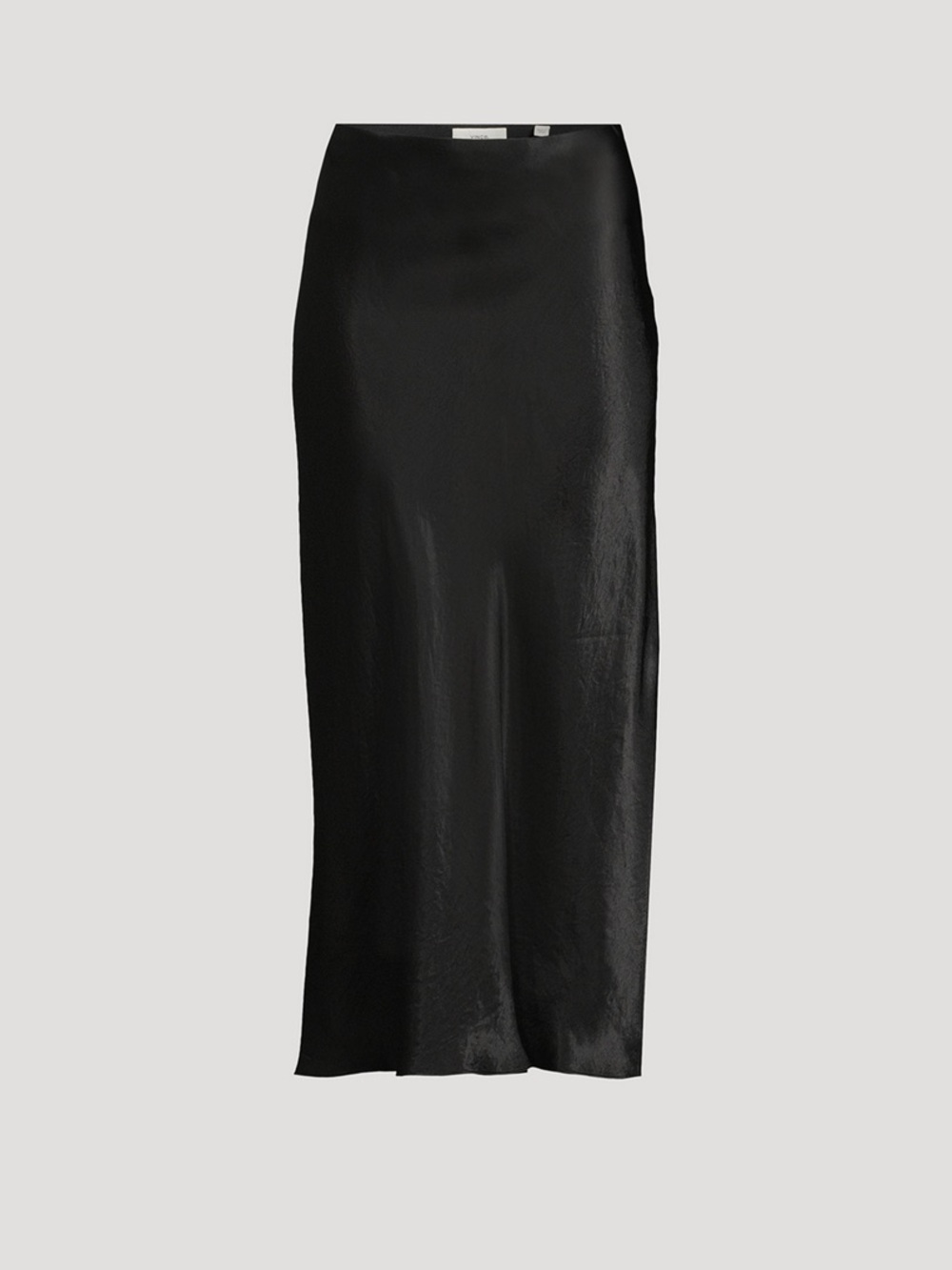 Vince Satin Midi  Skirt - Black